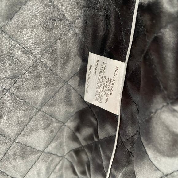 NWT Calvin Klein Blue Asymmetric Zip Wool Jacket // S - Picture 9 of 12